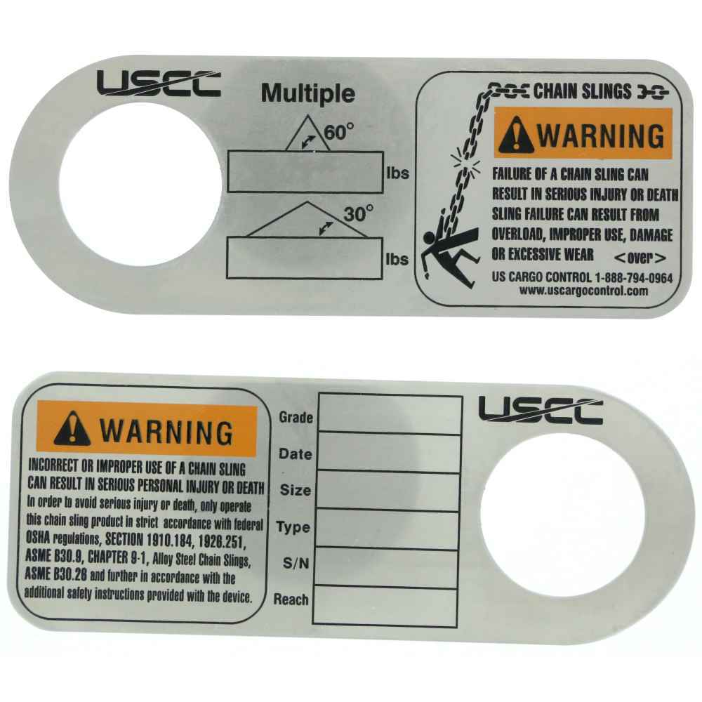 12 inch x 5 foot 4 Leg Chain Sling w Grab Hooks Grade 100 image 2 of 3