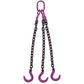 38 inch x 3 foot 3 Leg Chain Sling w Foundry Hooks Grade 100 image 1 of 3