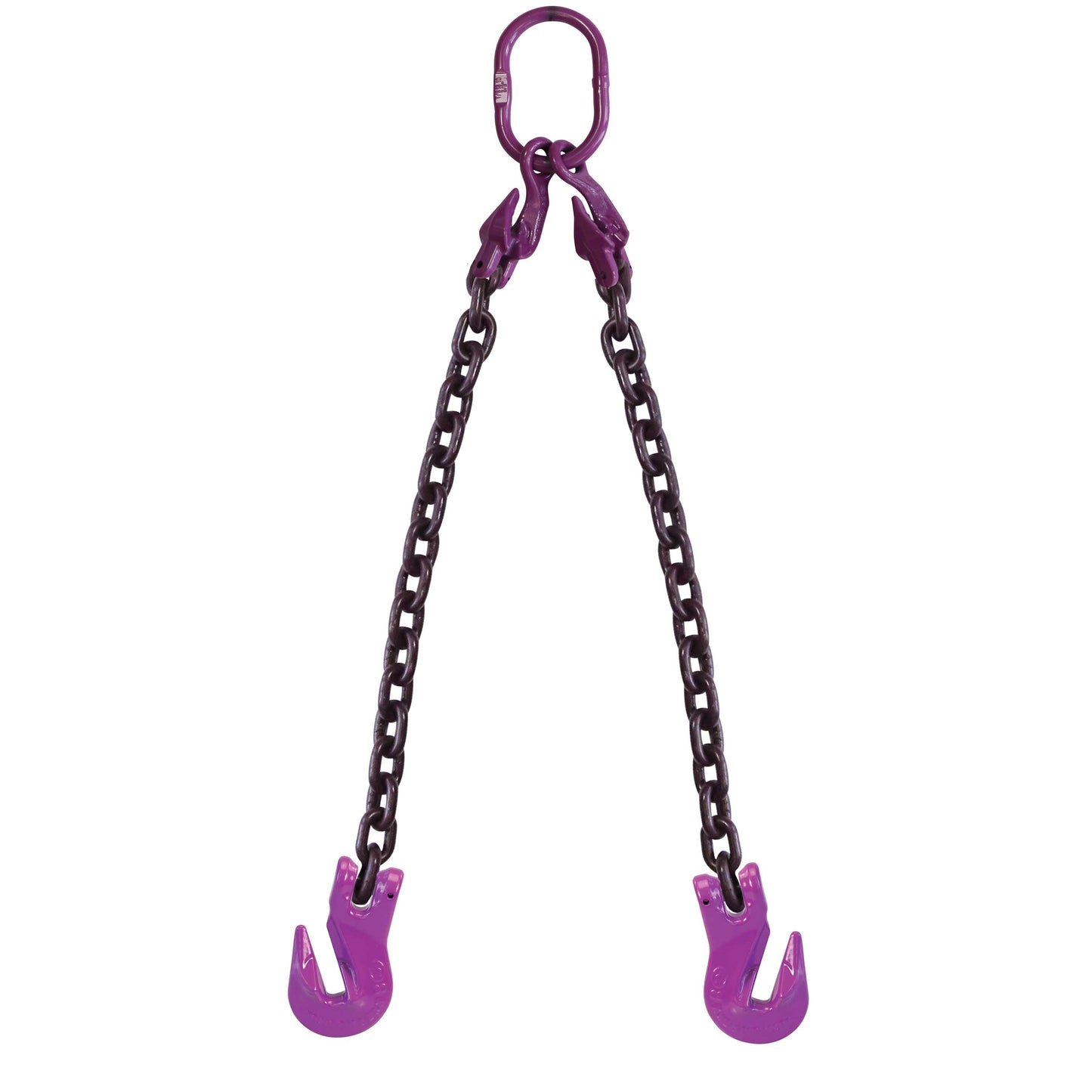 1/2" x 5' - Adjustable 2 Leg Chain Sling w/ Grab Hooks - Grade 100 image 1 of 8
