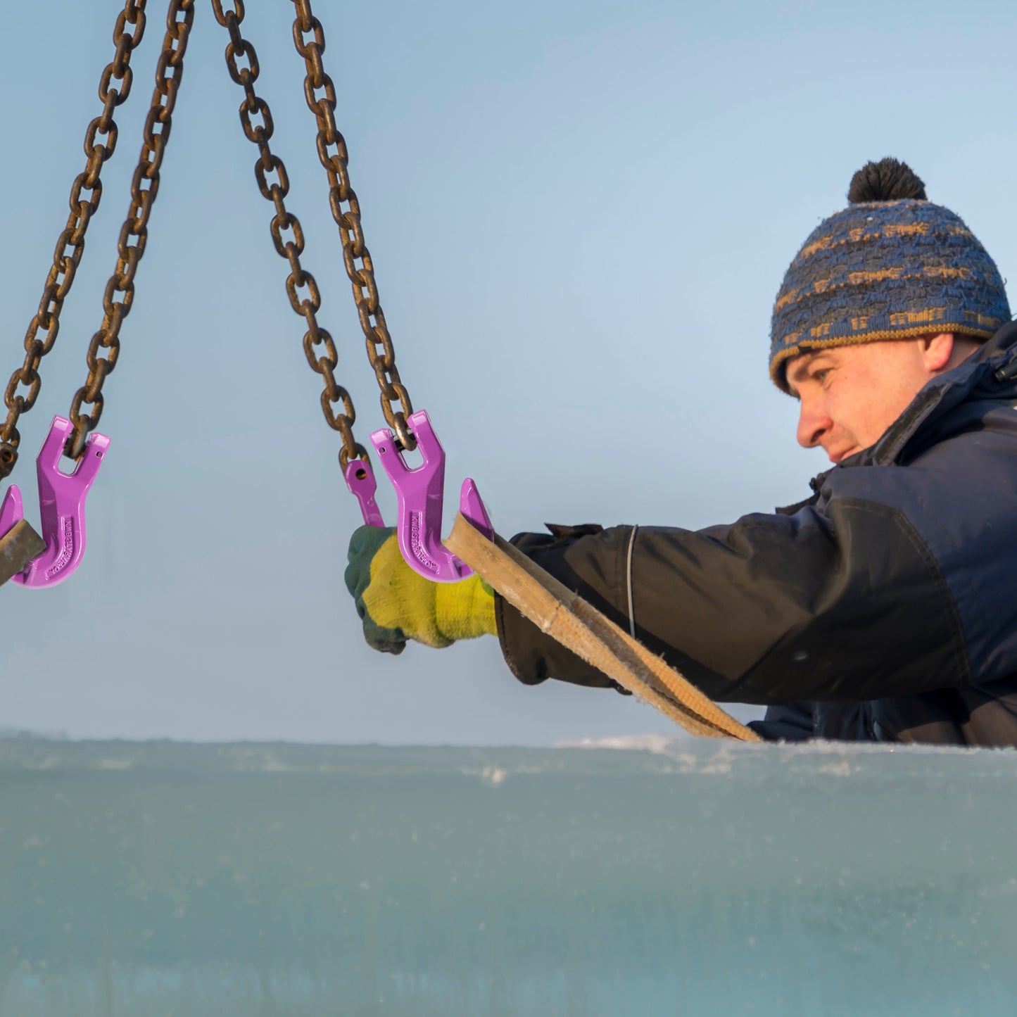 9/32" x 10' - Adjustable 3 Leg Chain Sling w/ Grab Hooks - Grade 100 image 2 of 8