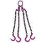 3/8" x 5' - Adjustable 4 Leg Chain Sling w/ Foundry Hooks - Grade 100 image 1 of 8