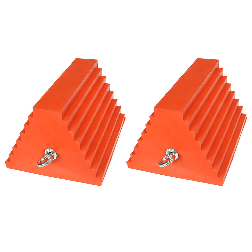 Double-Sided Urethane Wheel Chock, 2-Pk.