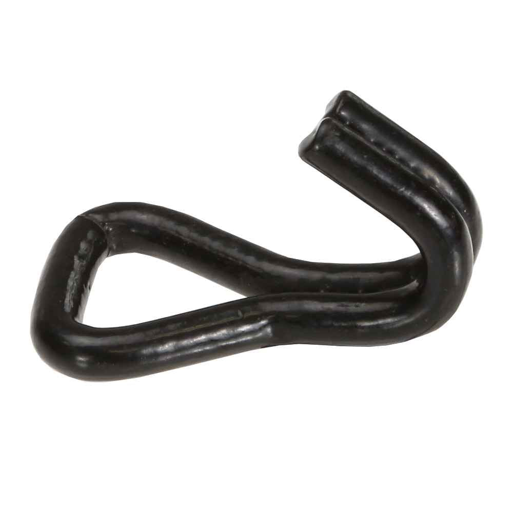 1" Heavy Duty Wire Hook w/ Black Vinyl Coating