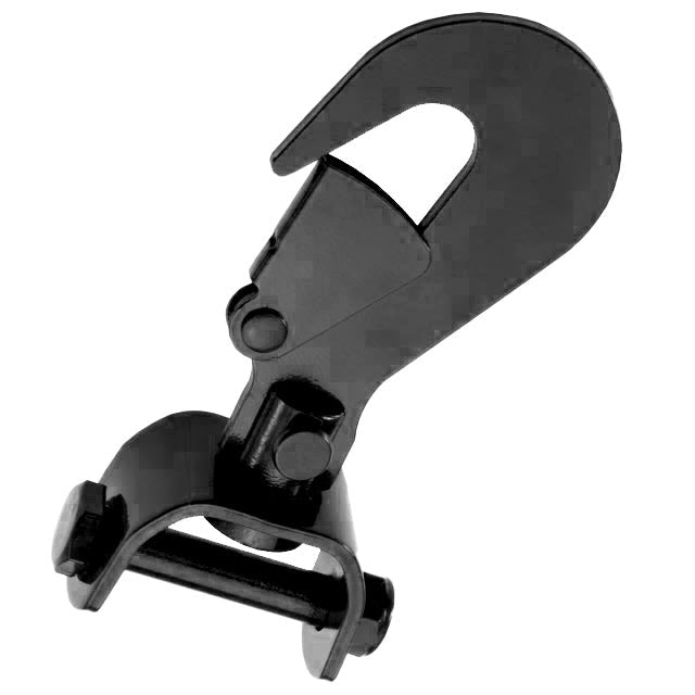 Black Swivel Flat Hook for 2" Webbing | 7,000 lbs. BS