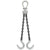 38 inch x 5 foot Domestic Adjustable 2 Leg Chain Sling w Crosby Foundry Hooks Grade 100 image 1 of 2