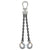 516 inch x 5 foot Domestic Adjustable 2 Leg Chain Sling w Crosby Sling Hooks Grade 100 image 1 of 2