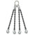 38 inch x 14 foot Domestic 4 Leg Chain Sling w Crosby Grab Hooks Grade 100 image 1 of 2