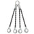 38 inch x 18 foot Domestic 4 Leg Chain Sling w Crosby SelfLocking Hooks Grade 100 image 1 of 2