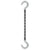 516 inch x 8 foot Domestic Single Leg Chain Sling w Crosby Foundry & Foundry Hooks Grade 100 image 1 of 2