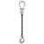516 inch x 5 foot Domestic Adjustable Single Leg Chain Sling w Crosby Sling Hook Grade 100 image 1 of 2