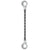 12 inch x 16 foot Domestic Single Leg Chain Sling w Crosby SelfLocking & SelfLocking Hooks Grade 100 image 1 of 2