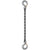 12 inch x 6 foot Domestic Single Leg Chain Sling w Crosby Sling & Sling Hooks Grade 100 image 1 of 2