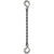 12 inch x 14 foot Domestic Single Leg Chain Sling w Crosby Sling & Sling Hooks Grade 100 image 1 of 2