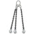 12 inch x 8 foot Domestic 3 Leg Chain Sling w Crosby Grab Hooks Grade 100 image 1 of 2