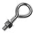 38 inch x 4 inch Stainless Steel Type 316 NonWelded Eye Bolt image 1 of 2
