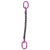 58 inch x 8 foot Single Leg Chain Sling w Oblong Master Links Grade 100 image 1 of 2