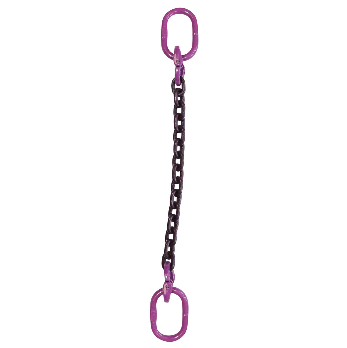 9/32" x 10' - Single Leg Chain Sling w/ Oblong Master Links - Grade 100