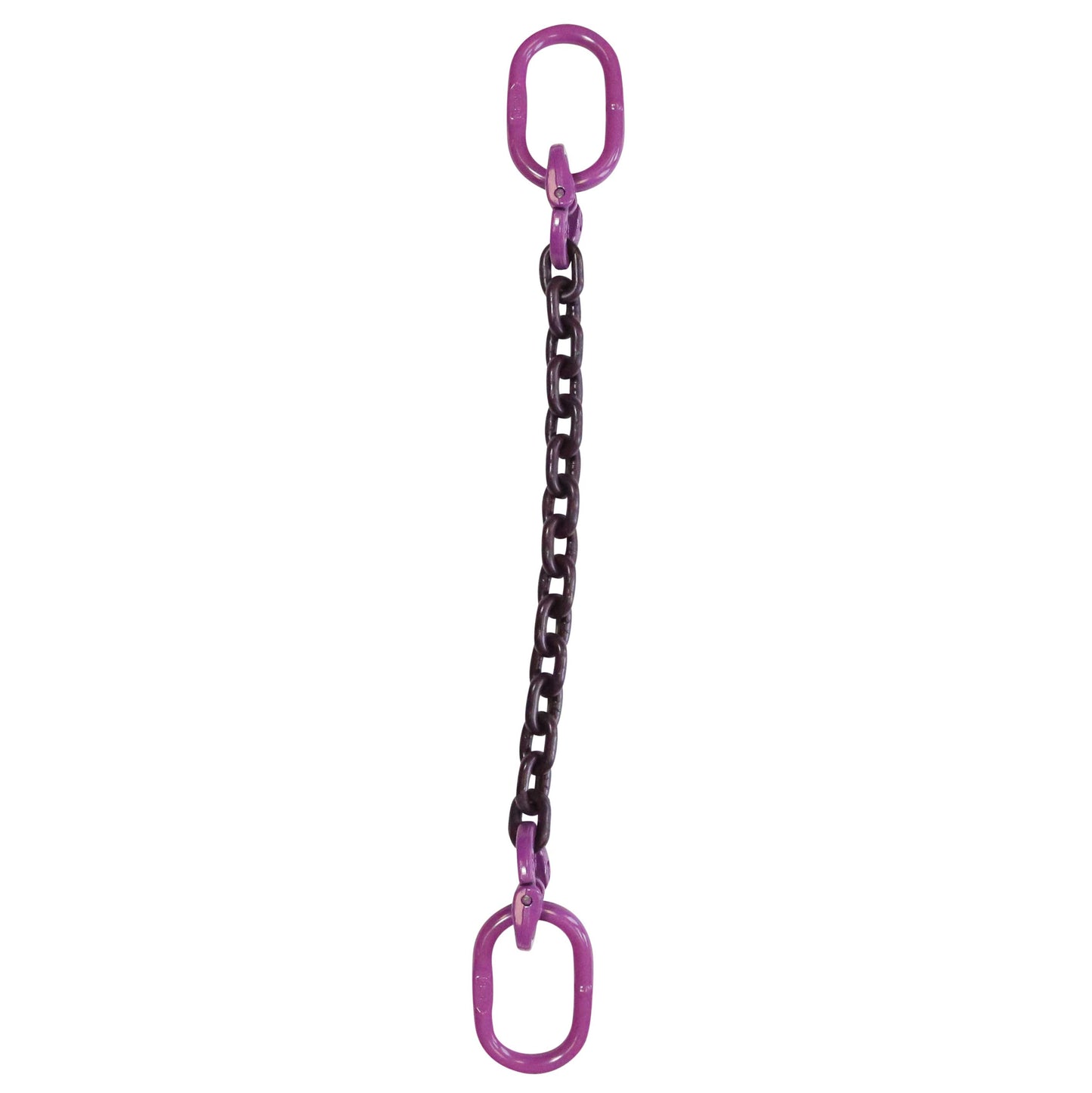 38 inch x 5 foot Single Leg Chain Sling w Oblong Master Links Grade 100 image 1 of 2