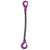 58 inch x 4 foot Single Leg Chain Sling w Sling & SelfLocking Hooks Grade 100 image 1 of 2