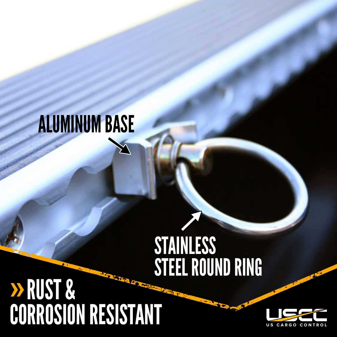 Single Stud Fitting w Round Ring Stainless Steel image 2 of 9