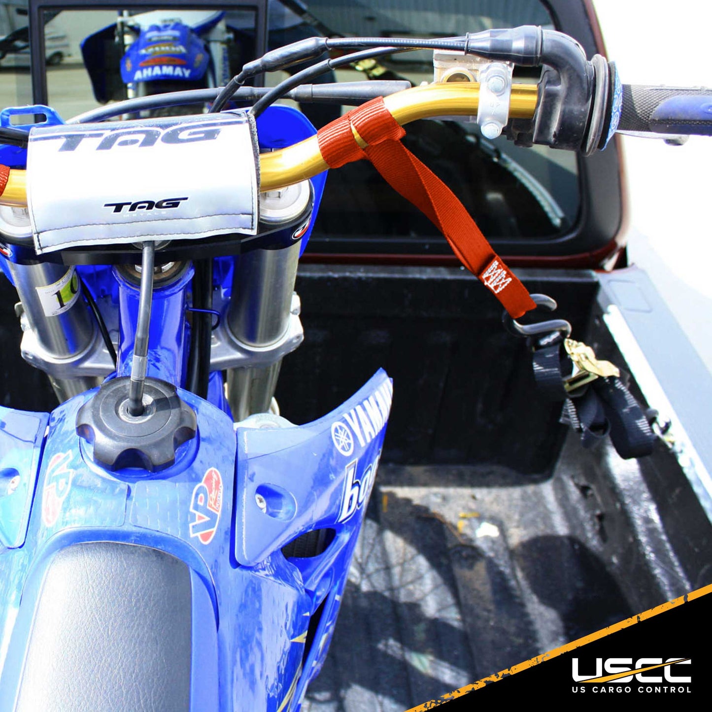 Motorcycle Handlebar Strap (Pair) Orange image 9 of 9