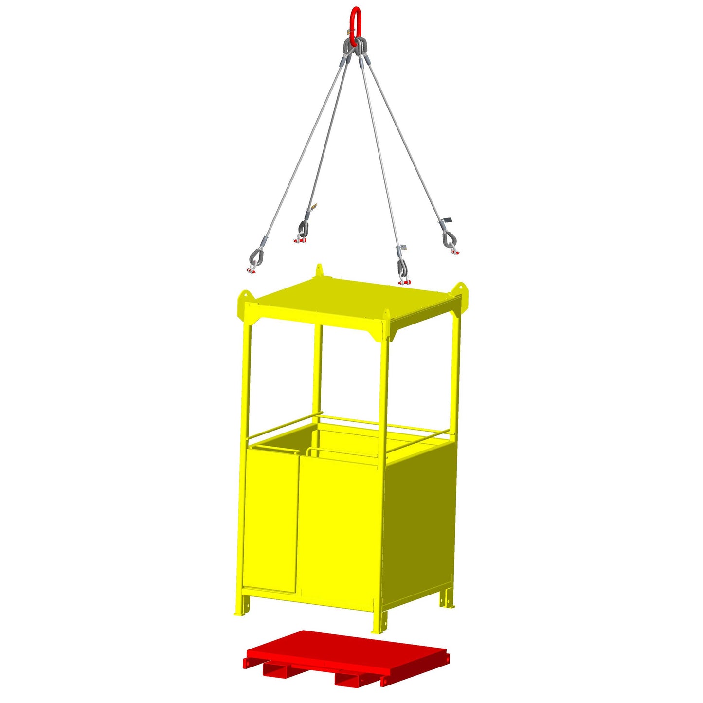 M&W 500 lb. Personnel Lifting Basket with Test Weight & Suspension Bridle