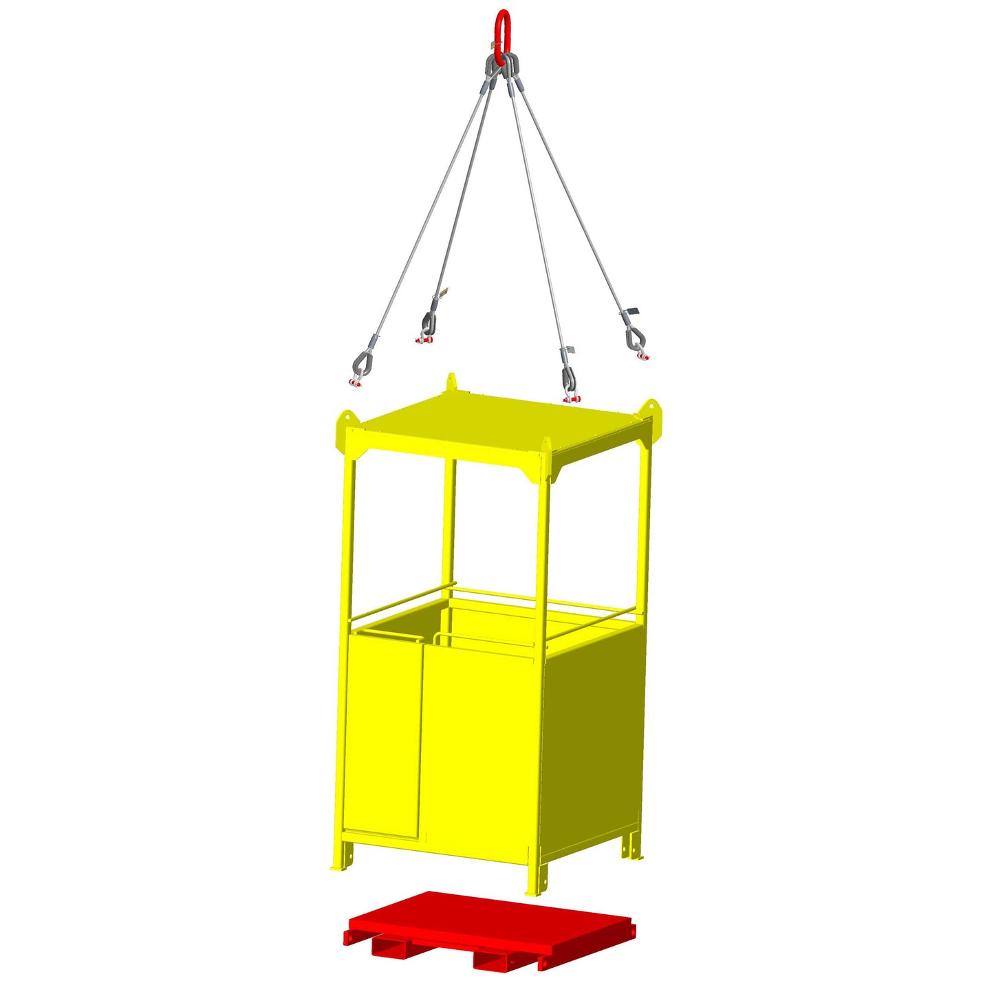 M&W 2000 lb. Personnel Lifting Basket with Test Weight & Suspension Bridle