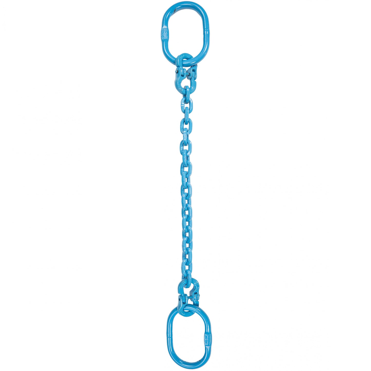 12 inch x 4 foot Pewag Single Leg Chain Sling w Oblong Master Links Grade 120 image 1 of 2