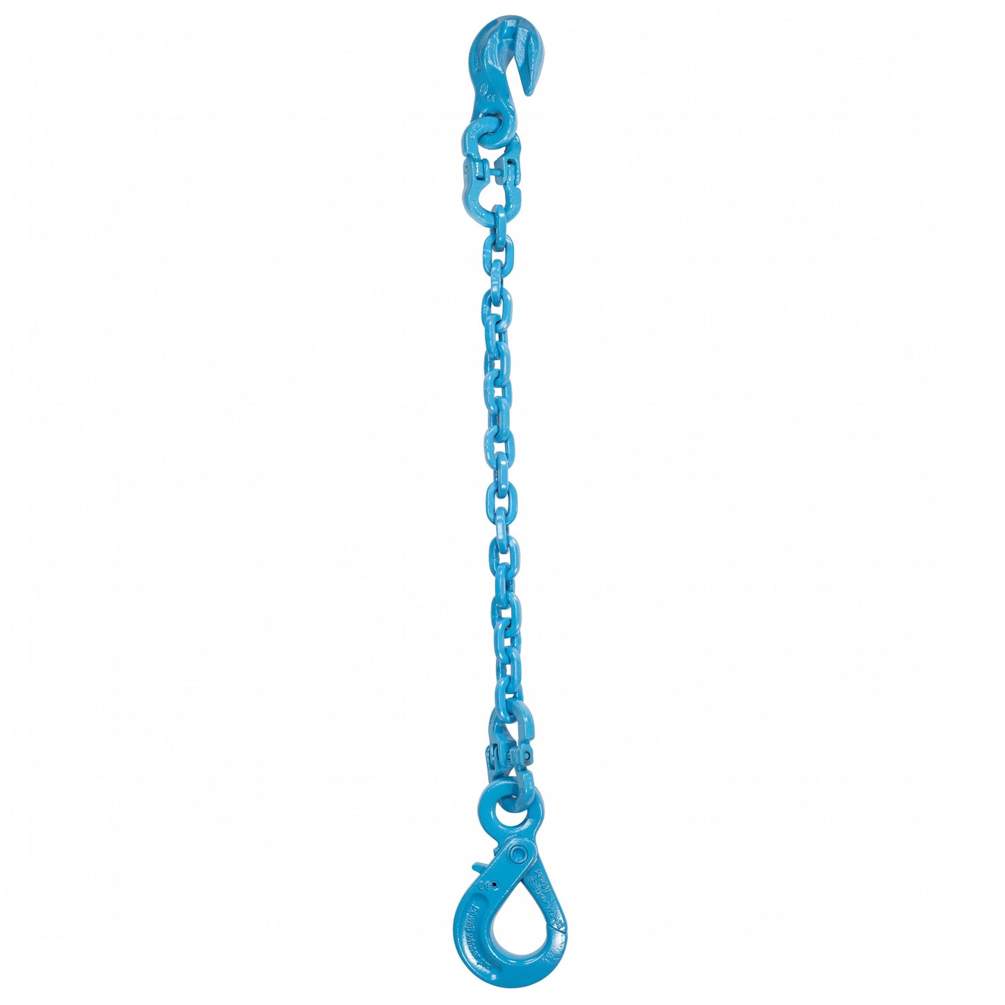 932 inch x 10 foot Pewag Single Leg Chain Sling w Grab & SelfLocking Hooks Grade 120 image 1 of 2