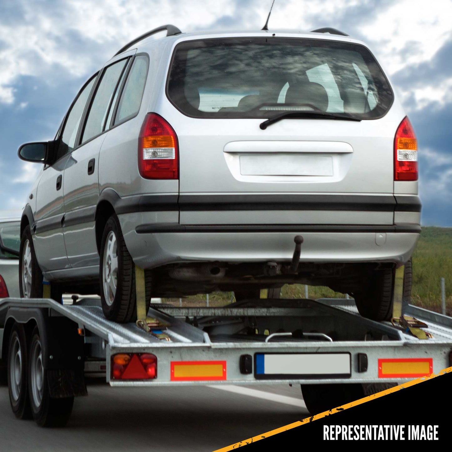 Car Carrier Wheel Strap w Swivel Hooks & Adj Rubber Blocks & Ratchet 4 Pack image 10 of 11