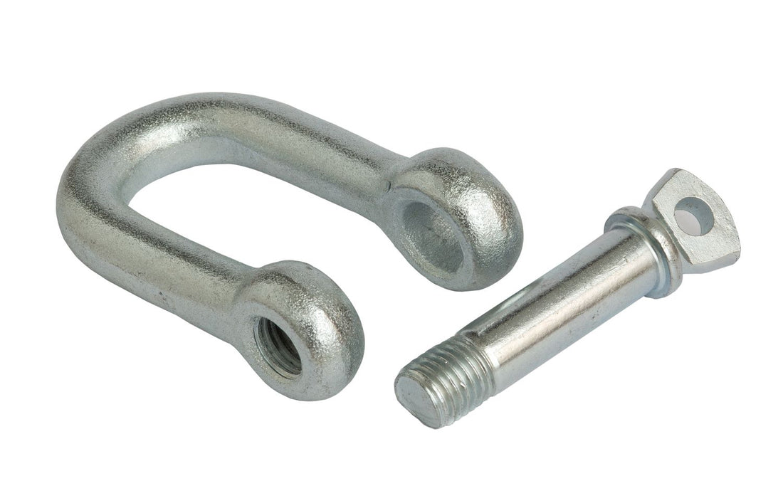 image of screw pin shackle with screw untightened from the shackle body