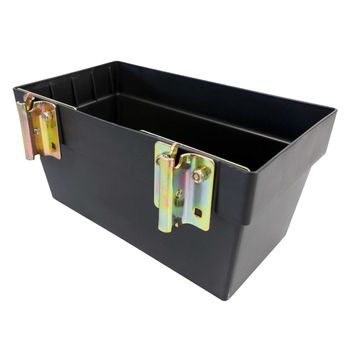 image of medium sized black plastic storage bin for E-Track from US Cargo Control