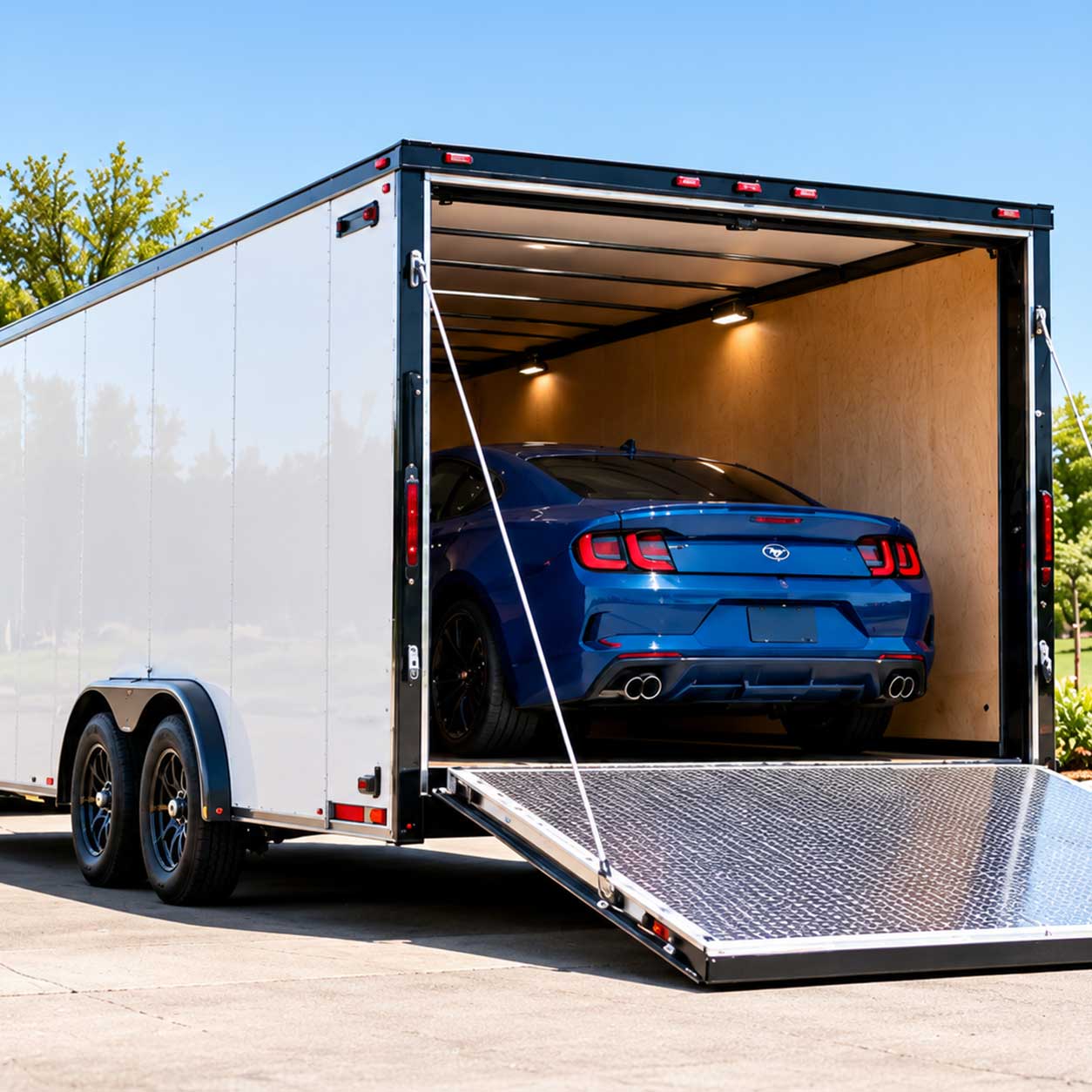 Enclosed Trailer Car Hauling Supplies | Enclosed Auto Trailer Tie Down