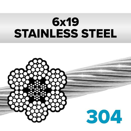 6x19 Stainless Steel Wire Rope - Type 304