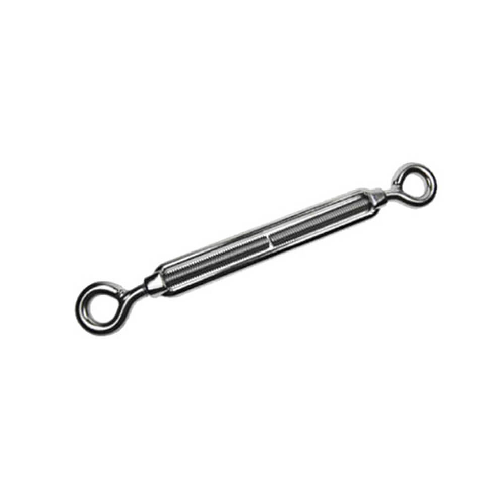 Stainless Steel Turnbuckles (2pcs) – M8 Wire Rope Tensioner, 304 Stainless, Hook & Eye