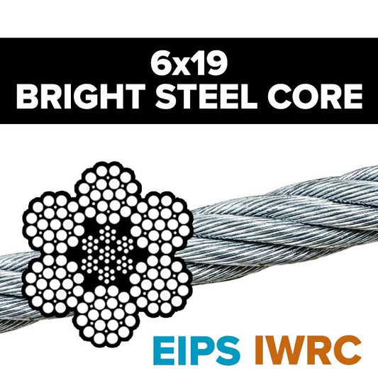 6x19 Bright Steel Wire Rope - IWRC