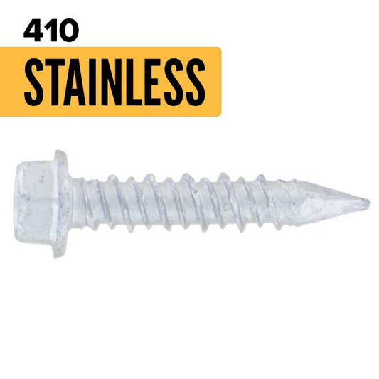 Hex Head 410 Stainless Steel Concrete Screws
