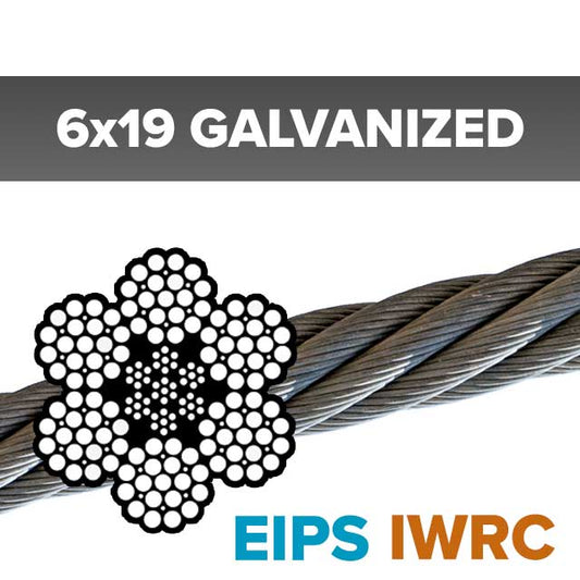6x19 Galvanized Wire Rope - IWRC