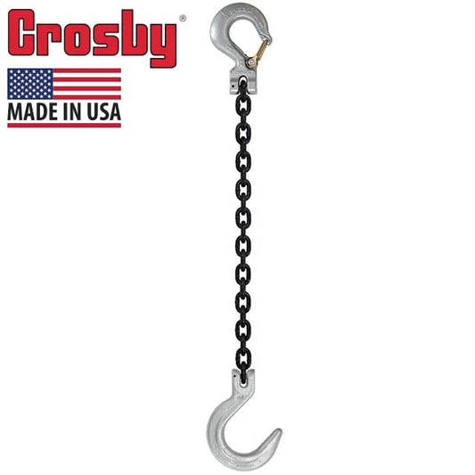 Crosby® Sling Hook & Foundry Hook Single Leg Chain Sling - Grade 100