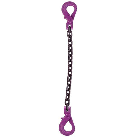 KWB Self-Locking Hook & Self-Locking Hook Single Leg Chain Sling - Grade 100