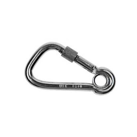 Large & Small EYE Galvanised CARABINER CLIP Snap Hooks Clips, HEAVY DUTY