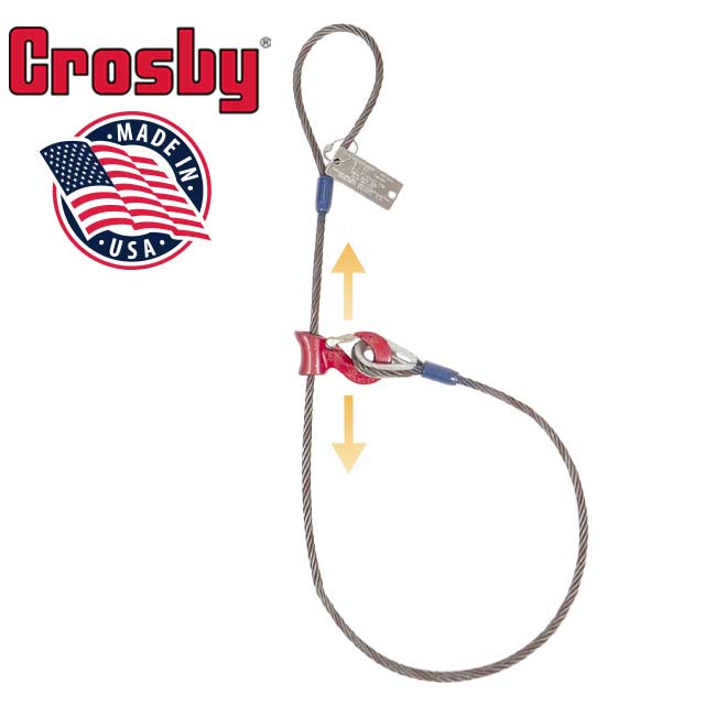 Single Leg Wire Rope Slings w/ Sliding Choker Hook