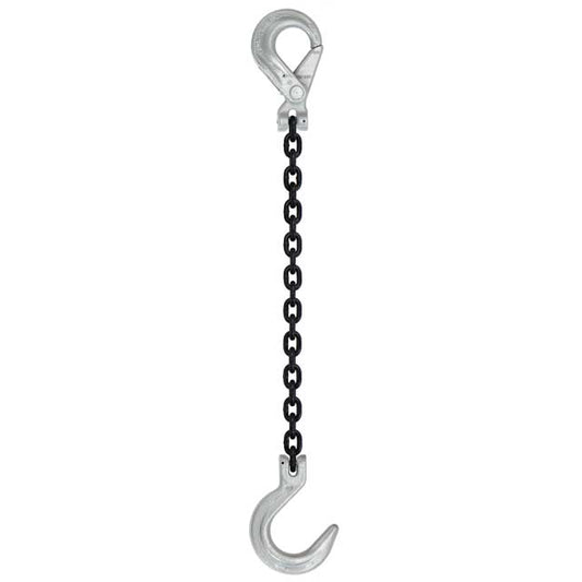Foundry Hook & Self-Locking Hook Single Leg Chain Sling - Grade 100