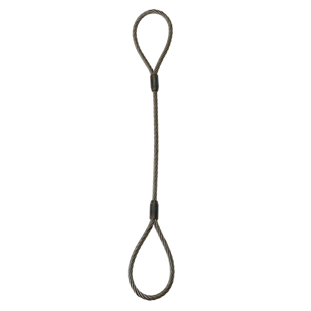 Wire Rope Sling - Single Leg - 1/4 x 8' - Domestic