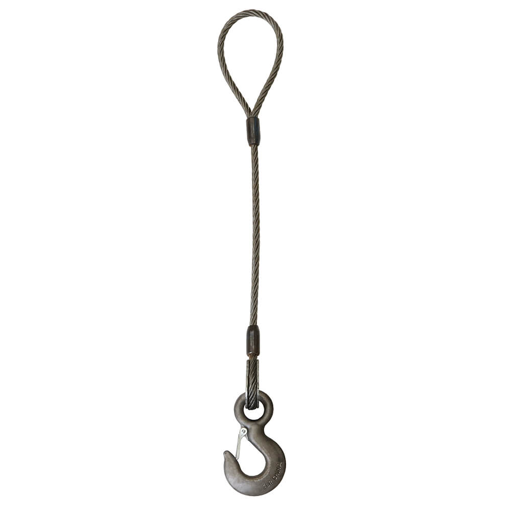 Wire Rope Sling - Single Leg Eye and Eye Hook - 5/8 x 10