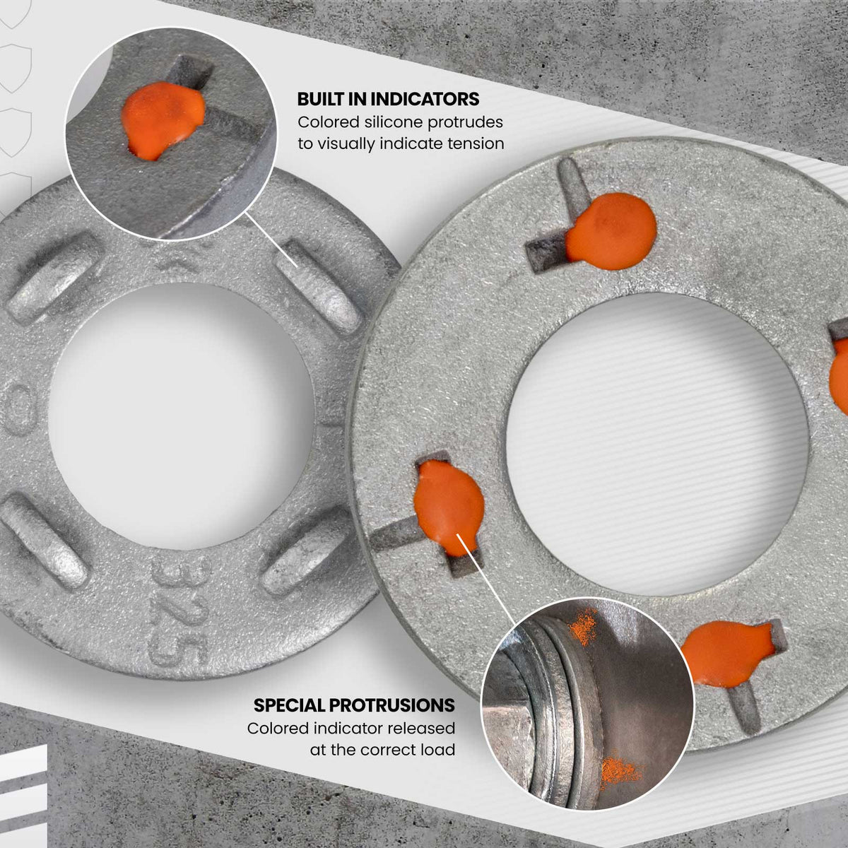 3/4" DTI Structural Squirter Washer - Mechanically Galvanized