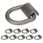 1/2" Weldable D-Ring with Mounting Clip - 12,000 lbs. BS | 10-Pack