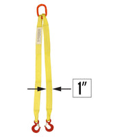 1 inchx10 foot (2 ply) Double Leg Nylon Sling w Master Link & Sling Hook image 1 of 2