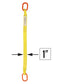 1 inchx3 foot (1 ply) Single Leg Nylon Sling w Master Link Both Ends image 1 of 2