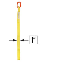 1 inchx3 foot (2 ply) Single Leg Nylon Sling w Master Link & Sewn Loop image 1 of 2